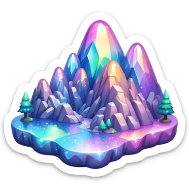 Iridescent big giant glistening glossy sparkly shiny glittery scenery  sticker