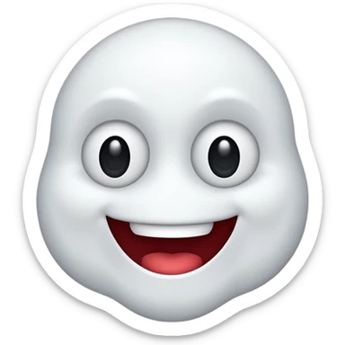 Emojis qui rigole fusionné avec l’emojis fantôme 👻 sticker