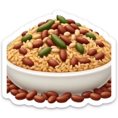 Beans and rice  sticker
