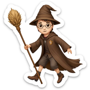 harry potter broom sticker