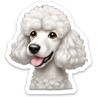 Dog Standart Poodle full-height sticker