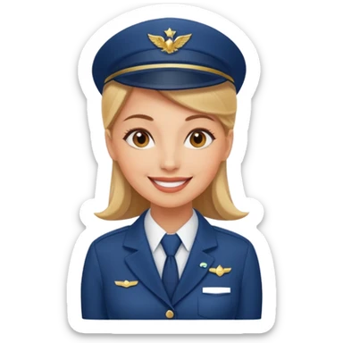 empathy flight attendant woman sticker