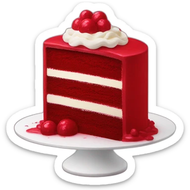 cake of red velvet sticker