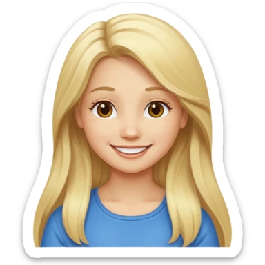 BLONDE AND LONG HAIR MEAN GIRL sticker