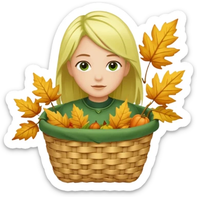 Breeze + leaf basket,Sky Gardener. sticker