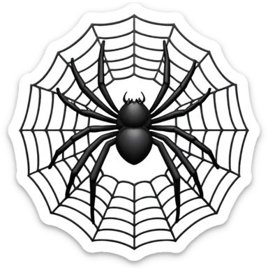 black spider web sticker