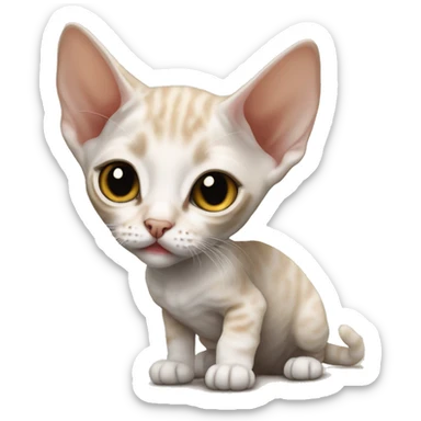 Devon rex kitten sticker