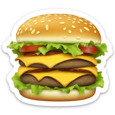 Generate a sleepy cheeseburger emoji with droopy eyes, a tiny yawn, and a slightly messy look. sticker
