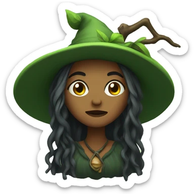 forest witch sticker