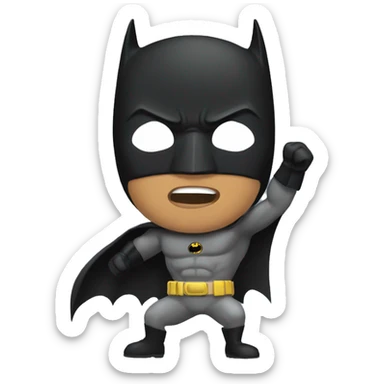 Hispanic Batman fighting sticker