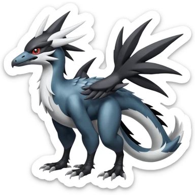 Shiny Nargacuga-Silvally-Fakémon-hybrid-creature (full body)  sticker