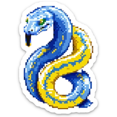 Python logo with text saying 'Python' and a small blue and yellow snake icon sticker