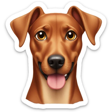 smiley German Pinscher with floppy ears sticker