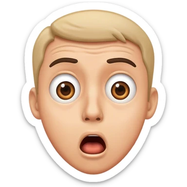 a shocked man sticker