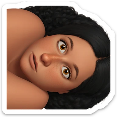 freckled beauty in repose sticker