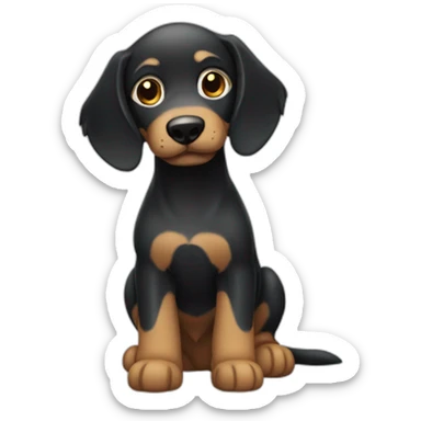 Perro de agua negro sticker