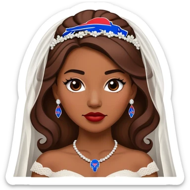 Bride who is a major buffalo bills  sticker