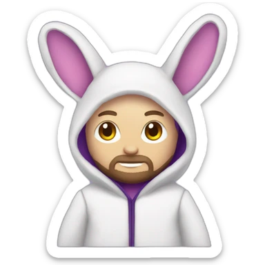 Jesse Pinkman wearing a purple Bunny furry suits sticker