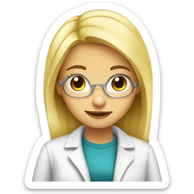 Blond Girl in Chemistry Lab  sticker