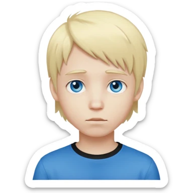 boy with blonde hair emo and blue eyes sticker