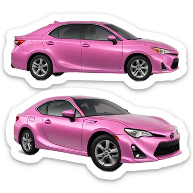 Pink ombre Toyota XSE with glitter  sticker