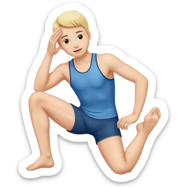 Doing like with the toe of the foot  sticker