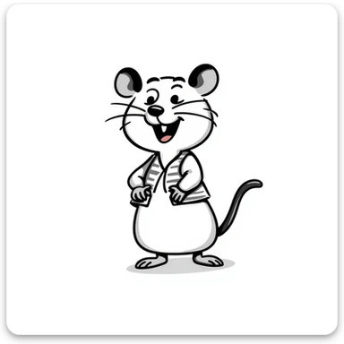 laughing rat sticker