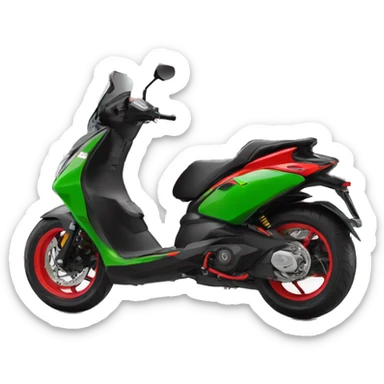 Aprilia sr 50 gt replica 2020 black red and a little bit of green sticker