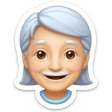 an emoji showing older people, ethereal sticker