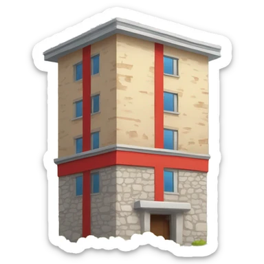 Torre humana típica catalana con camiseta roja  sticker