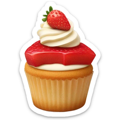 strawberry cheesecake cupcake sticker