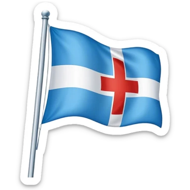 Blue Switzerland flag sticker