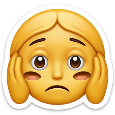 very tired face sticker