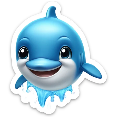 Dolphine crying sticker