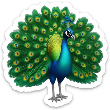 Peacock sticker