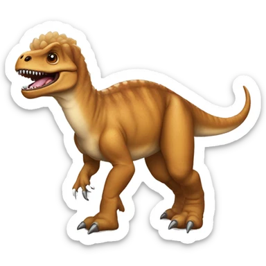Tyrannosaurus Rex with Pomeranian fur sticker