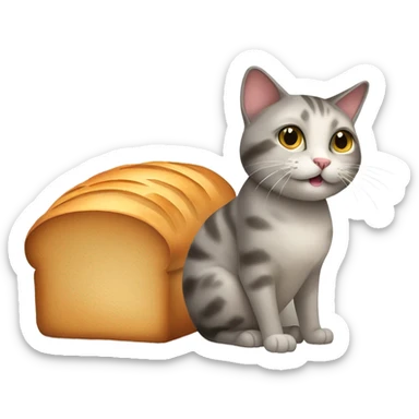 eat bread cat sticker
