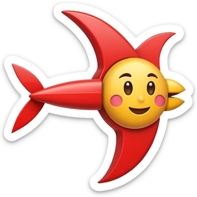 flecha sólida vermelha para marcar início de frase sticker