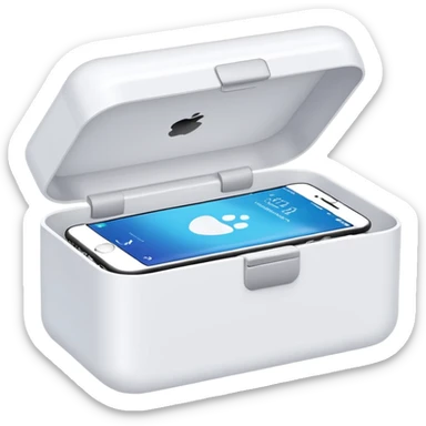 UV sanitising box for phones sticker