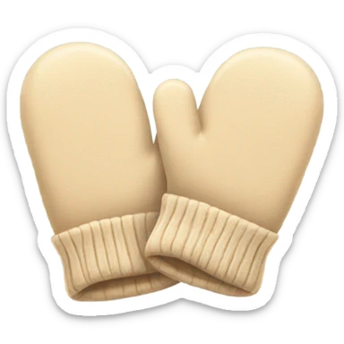 Two beige mittens  sticker