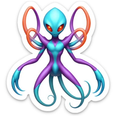 Abstract Ghastly-Haunter-Deoxys-ET-hybrid-fantasy-creature sticker