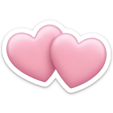 Two light pink hearts sticker