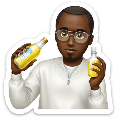 P diddy holding baby oil  sticker
