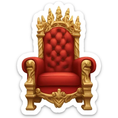 red majestic throne  sticker