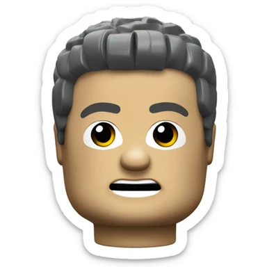 A lego minifigure head sticker