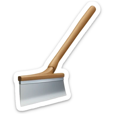 squeegee with long wooden handle sticker
