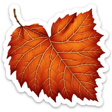 red birch leaf  sticker