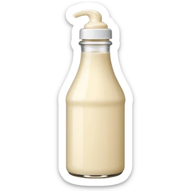 cream sauce bottle  sticker
