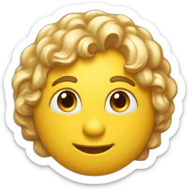 Un emoji souriant et curieux, reflétant l'intelligence et l'ouverture d'esprit. sticker