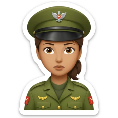 militar mujer sticker